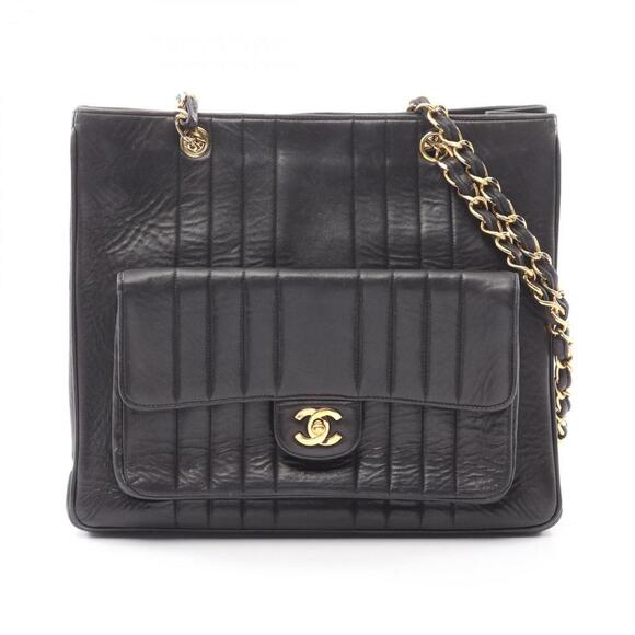 CHANEL Black Lambskin Leather Tote Bag - Picture 1 of 11
